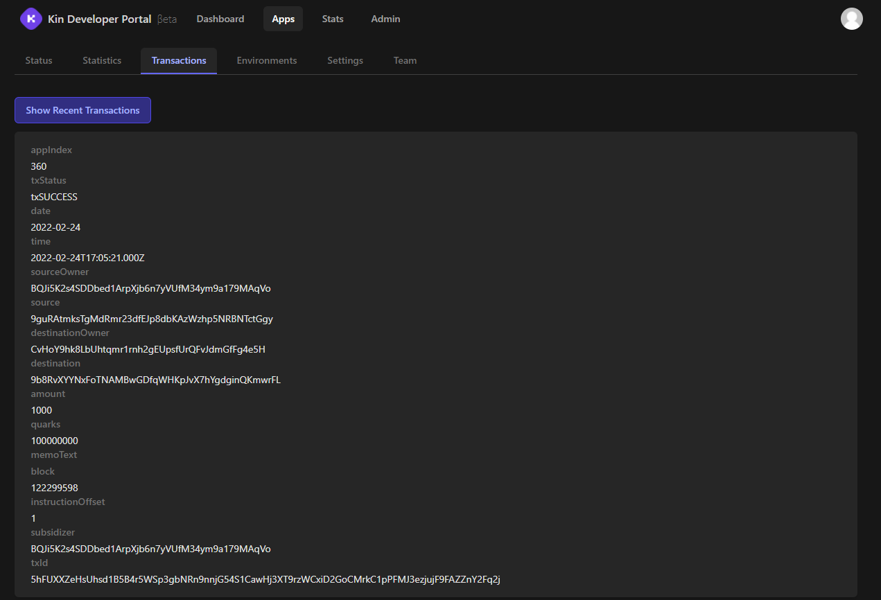 KIN Transaction